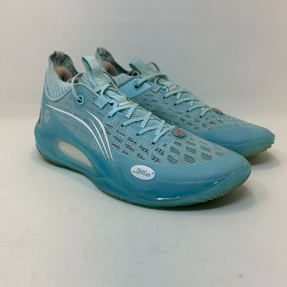Li-Ning All City 10 V2 Basketball Shoes Light Blue & Silver Mens Size 9.5 - Picture 4 of 9